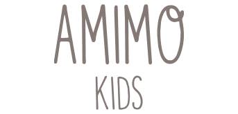 Text logo for "AMIMO KIDS" in a playful font.