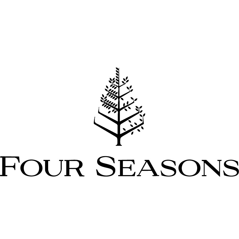 A stylized black tree logo with the text "Four Seasons" underneath in a bold font.