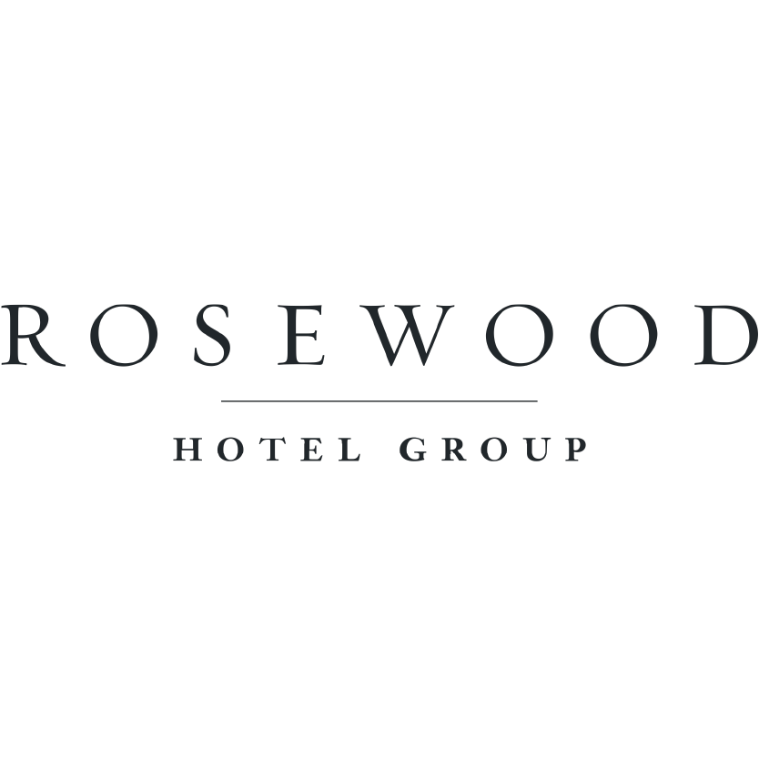 Logo of the Rosewood Hotel Group, featuring the name in elegant, uppercase letters with a simple line underneath.