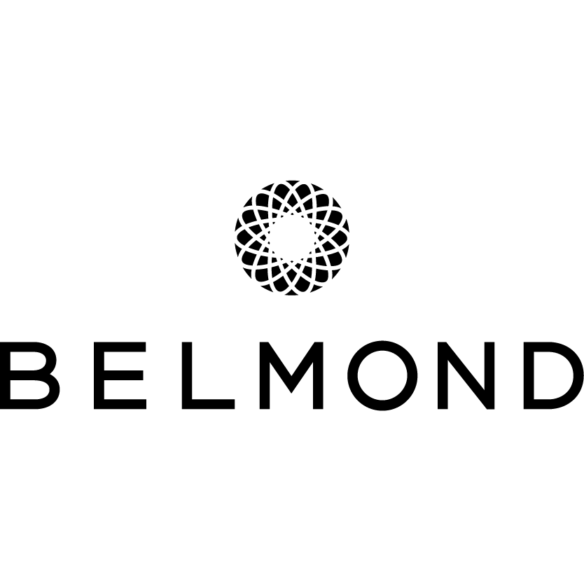 Logo of Belmond featuring the brand name in bold black letters below a circular, intricate design.