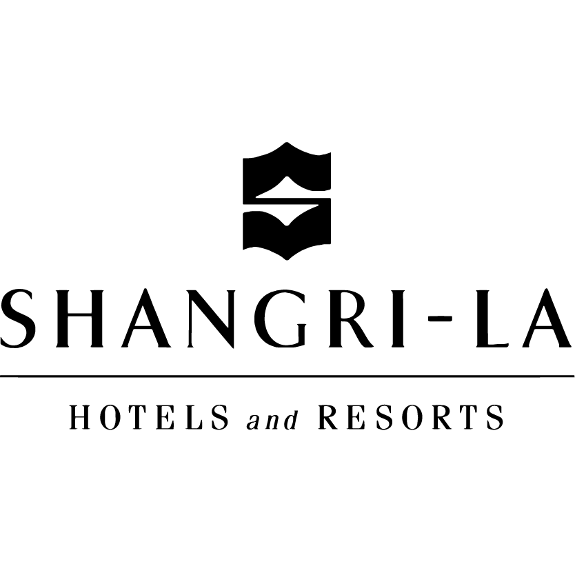 The image features the logo of Shangri-La Hotels and Resorts, including stylized text and a graphic emblem above the word "SHANGRI-LA."