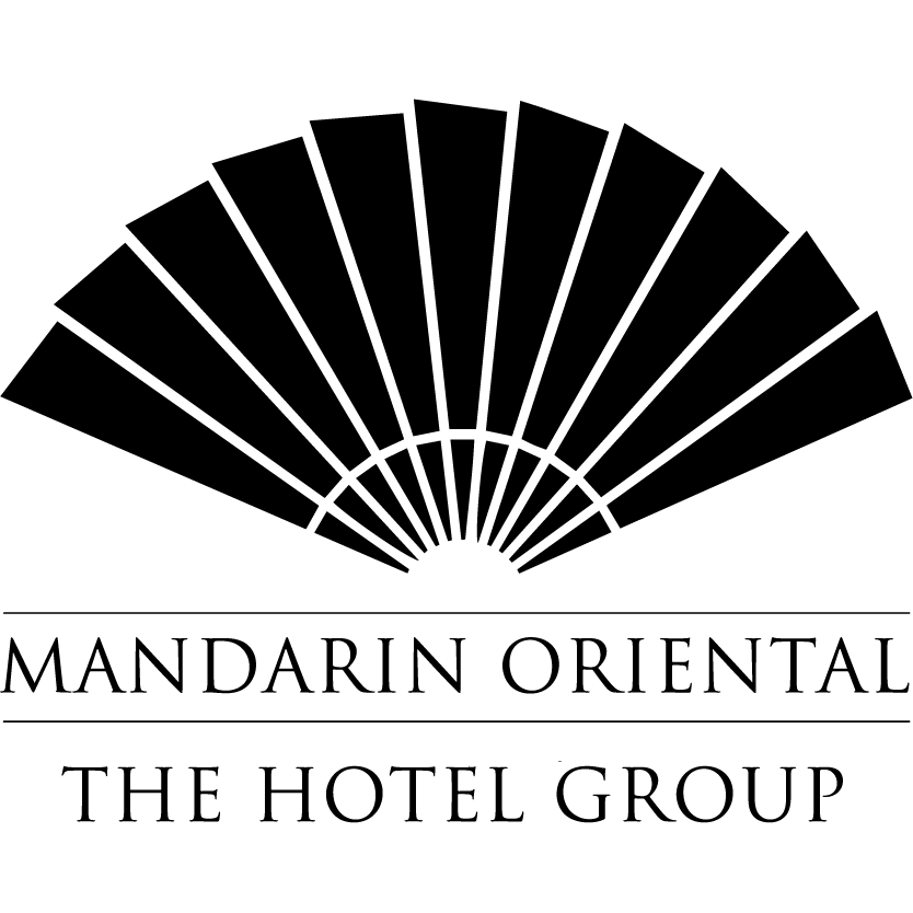 Logo of the Mandarin Oriental Hotel Group, featuring a stylized fan design above the text.
