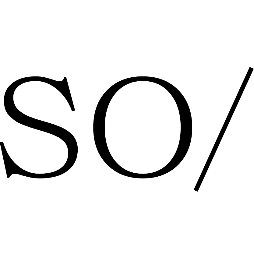 Text design featuring the letters "SO/" in a bold, stylized font. The letters are predominantly black against a white background.